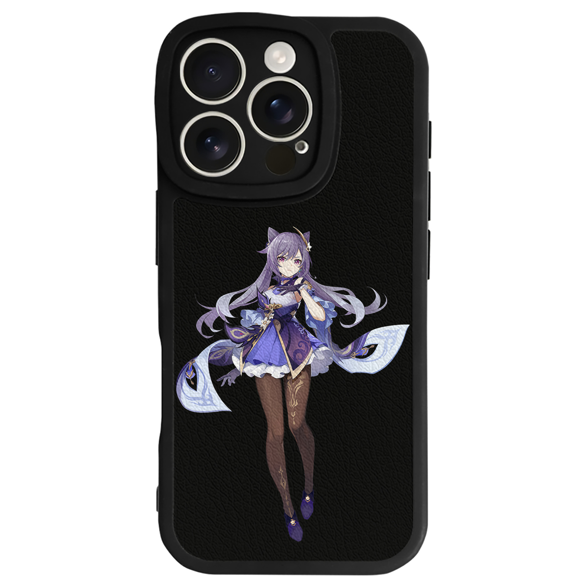 げんし神 刻晴 こくせい genshin Kokusei 【iPhone 16シリーズ対応】シリコンスマホケース（レザー調） 材質：シリコン